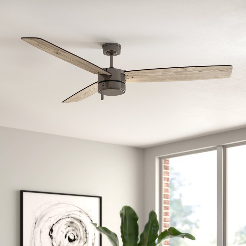 Orren Ellis 52" Lenno 3 Blade Propeller Ceiling Fan with Pull Chain